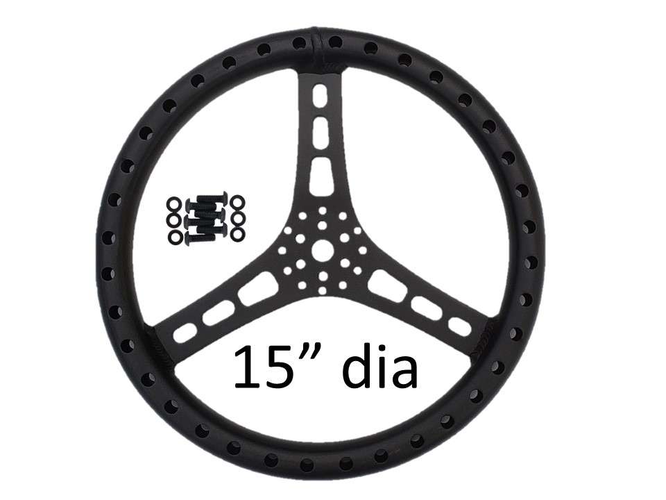 Sim Racing Steering Wheel, 15 in, Flat - MAVST-0002BLK