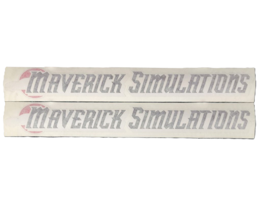 [MAV95006-2] MavSim Roll Bar Decals, 2" x 13", Pair, Black - MAV95006-2